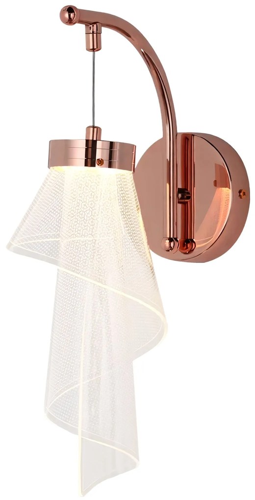 Wandlamp APP1766-1W Roségoud