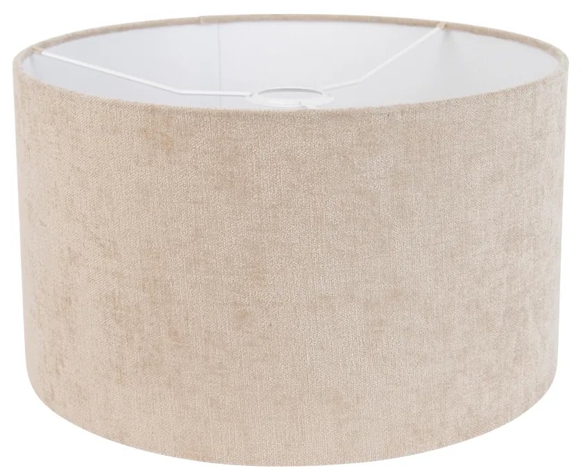 Stoffen lampenkap lichtbruin rond 35/35/20 Modern