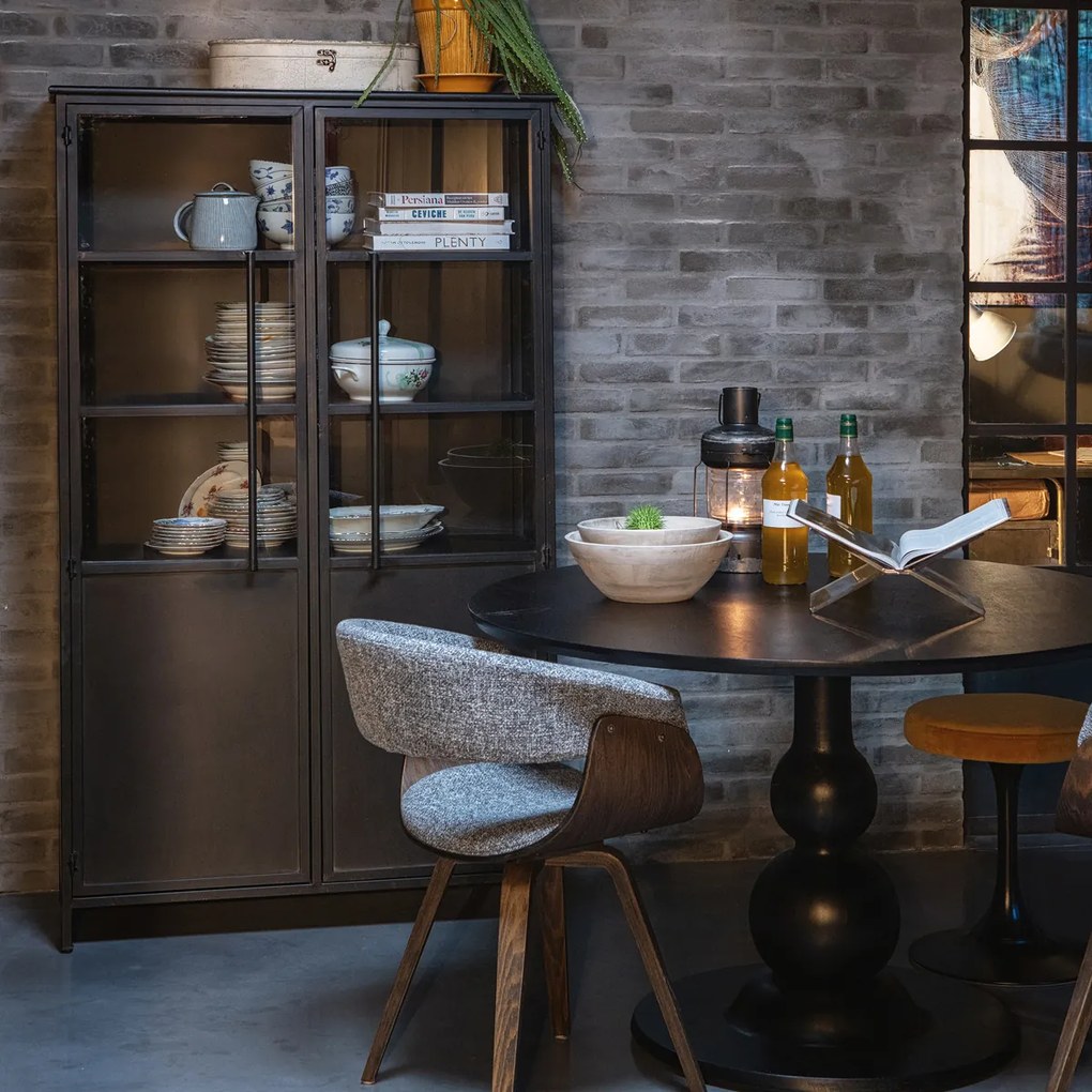 BePureHome Blanco Ronde Eettafel Met Bolpoot Zwart - 120 X 120cm.