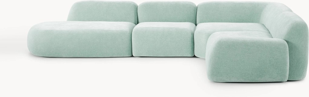 XL modulaire hoekbank Wolke met chaise longue