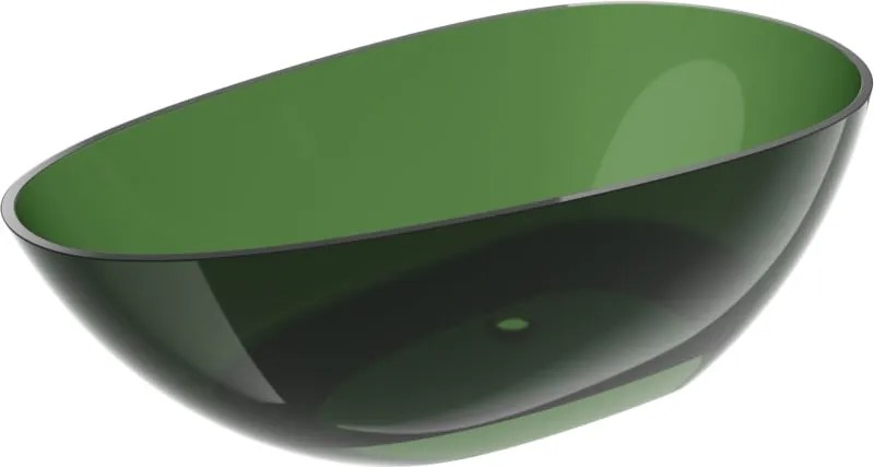 Mexen Glass forest vrijstaande transparante badkuip 170 x 85 cm, chromen stop - 58061708502