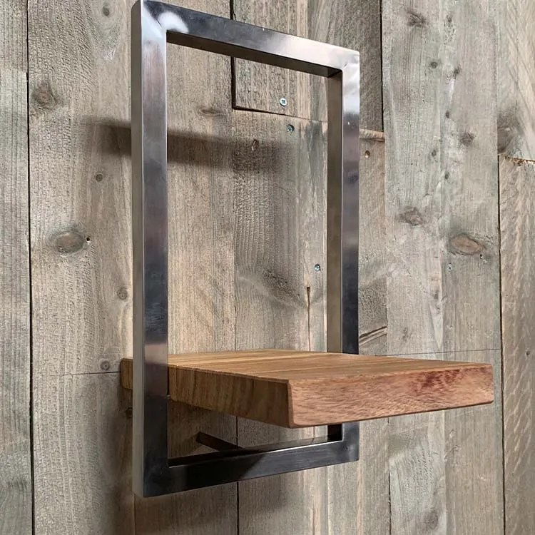 Industriële Wandplank Shelfie E RVS – 20cm X 35cm