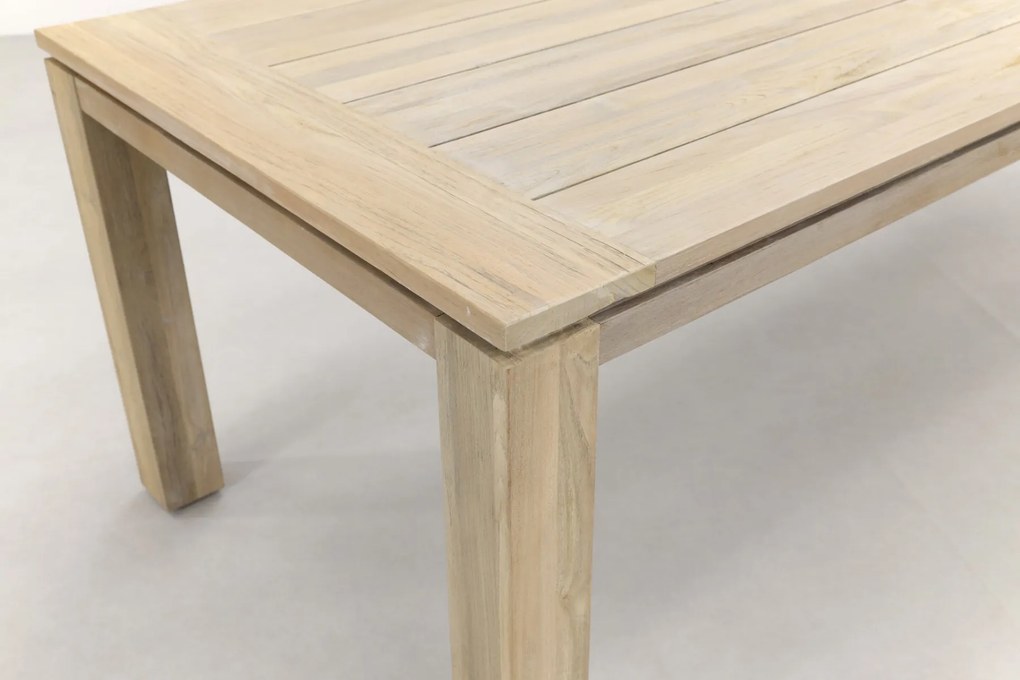 Rome teak tuintafel 240x100 cm. - Grey