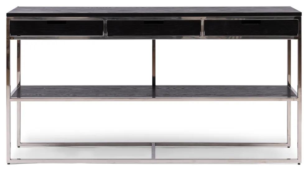 Rivièra Maison - Nomad Side Table Black - Kleur: zilver