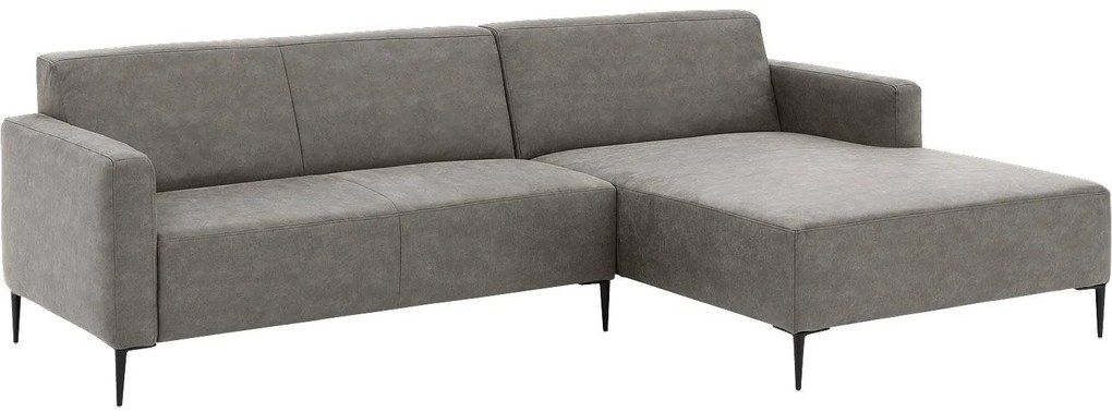 Goossens Key West grijs, micro leer, 2,5-zits, modern design