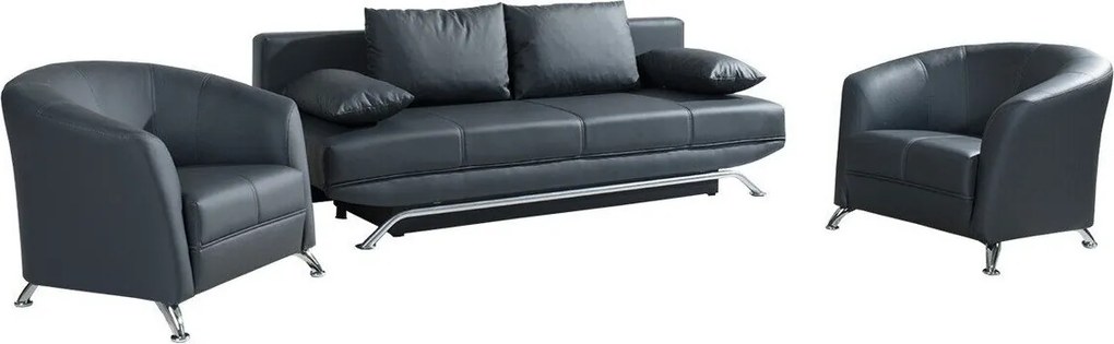 Gestoffeerde meubelset Providence 102, Aanwezig, 114 kg, Aanwezig, Hout, Gelamineerde spaanplaat, Eco-leder, Poten: Kunststof, Metaal