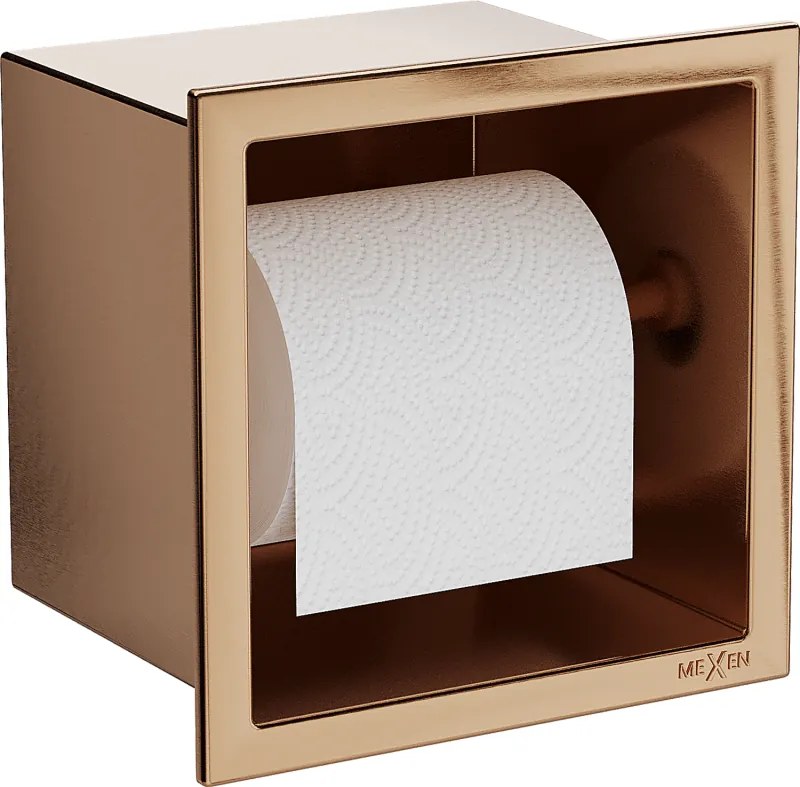 Mexen X-Wall-P toiletrolhouder, geborsteld koper - 19C3
