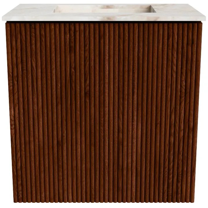 Mondiaz Joya DLux 40cm toiletmeubel ruby met wastafel faye midden zonder kraangat frappe