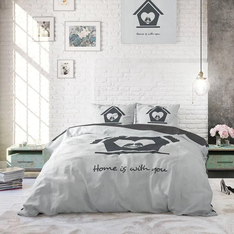 DreamHouse Bedding Home Is With You Lits-jumeaux (240 x 220 cm + 2 kussenslopen) Dekbedovertrek