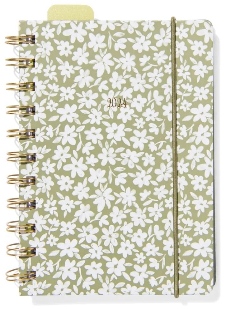 HEMA Agenda Met Spiraal 2024 Bloemen 14.8x10.5
