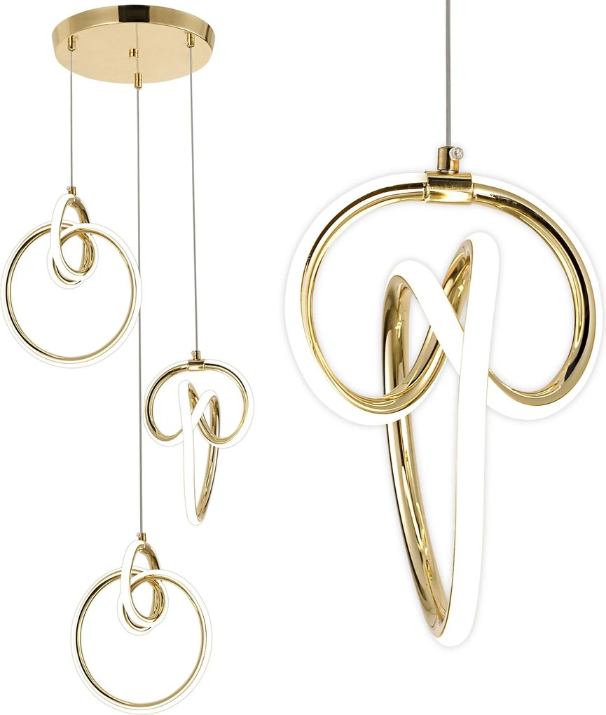 LED hanglamp G072-3CPR Gold