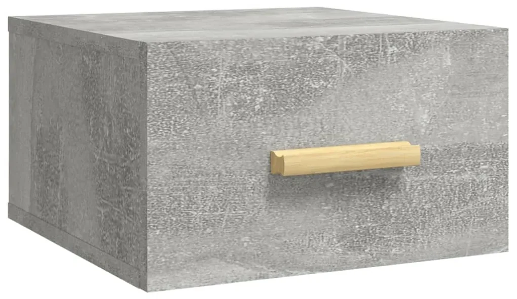 vidaXL Nachtkastje wandgemonteerd 35x35x20 cm betongrijs