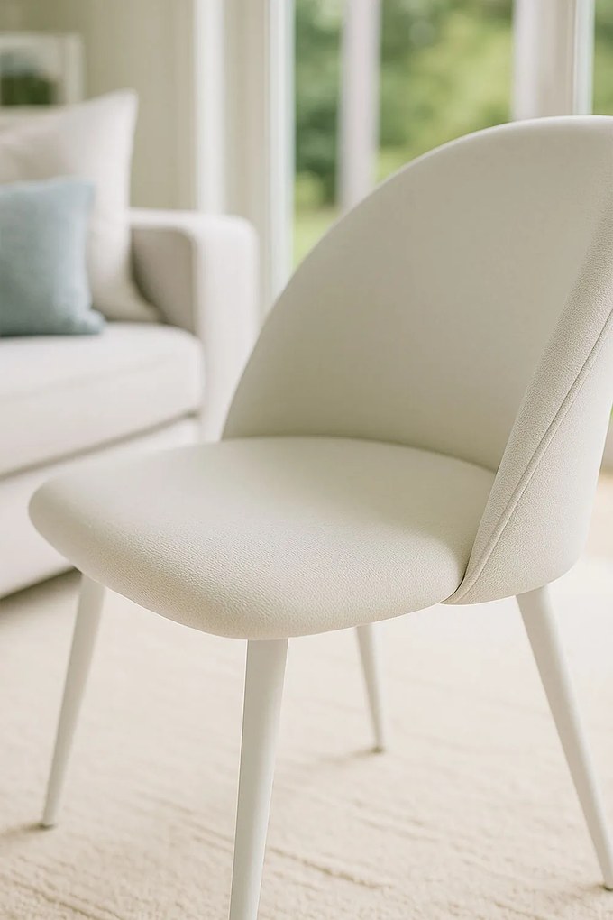 Stoel White Vint Velvet