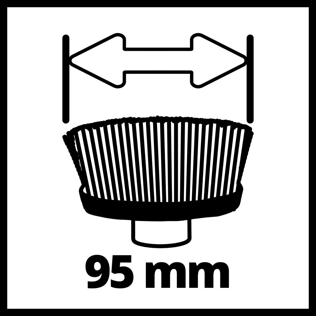 Einhell ULTRA Borstel 95/25 - 1 stuk - 95 mm - Dikte: 25 mm - Geschikt voor Picobella 18/90 Li Solo