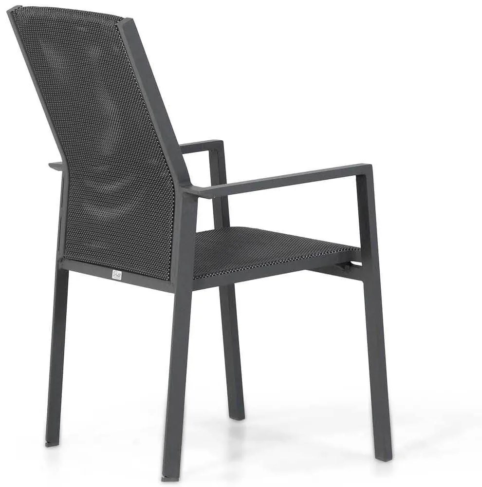 Tuinset 4 personen 90 cm Aluminium/textileen Grijs Presto Ricadi/Mondello