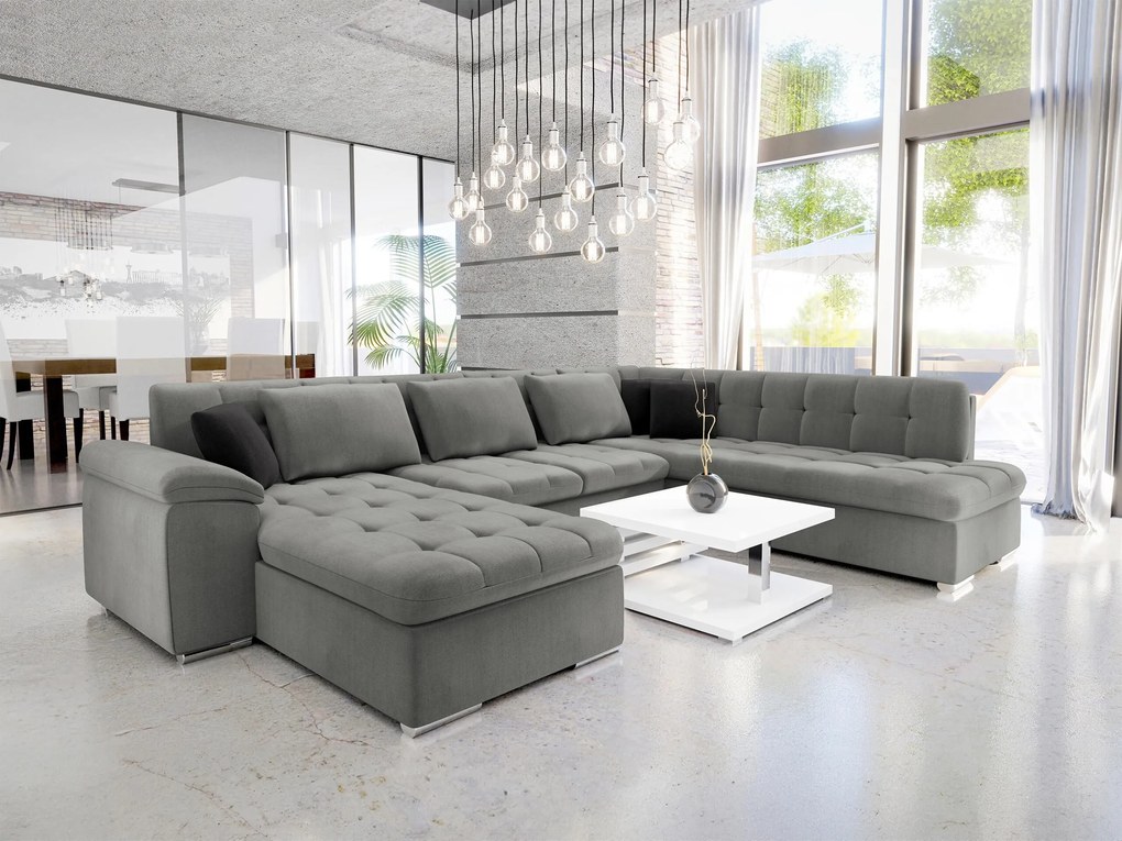 Hoekbank Comfivo Gemma IV, Aanwezig, Aanwezig, 348x205x76cm, 144 kg, Poten: Kunststof