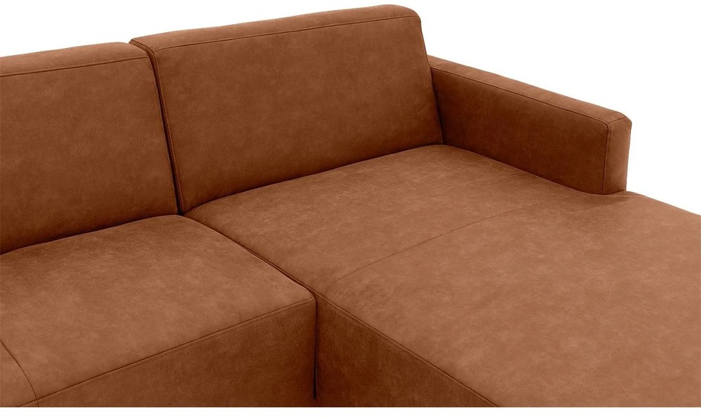 Goossens Key West cognac, micro leer, 3-zits, modern design