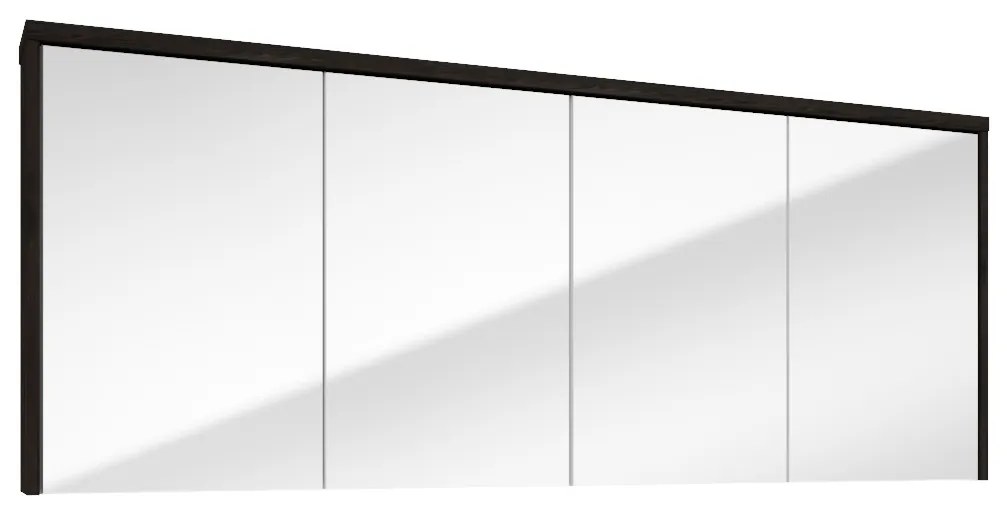 Fontana Basic spiegelkast 157cm met 4 deuren kasteel bruin