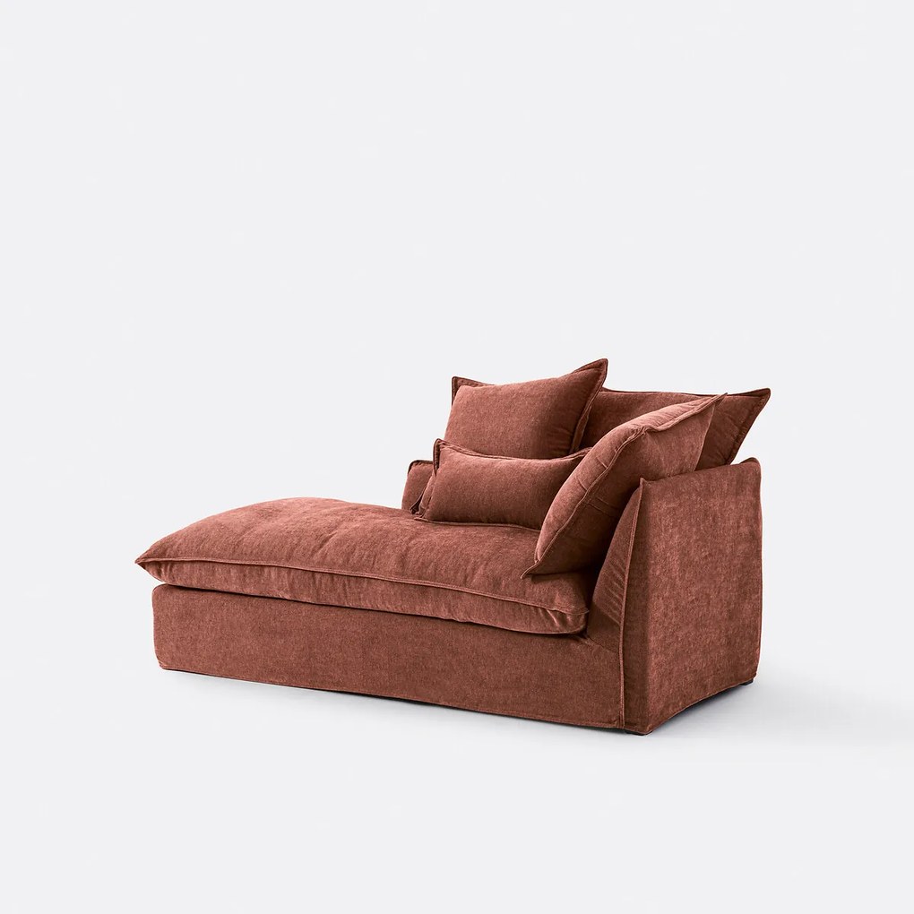 Longchair links, afneembare hoes, in gemêleerd polyester, ODNA