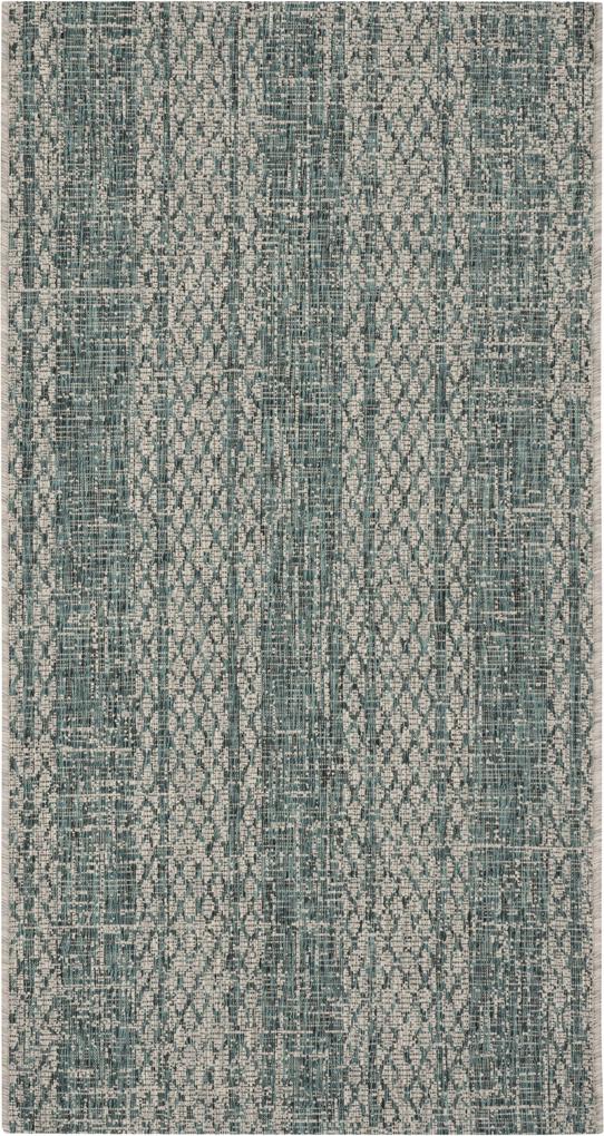 Safavieh | In- & outdoor vloerkleed Rafal 120 x 180 cm lichtgrijs, groenblauw vloerkleden polypropyleen vloerkleden & woontextiel vloerkleden