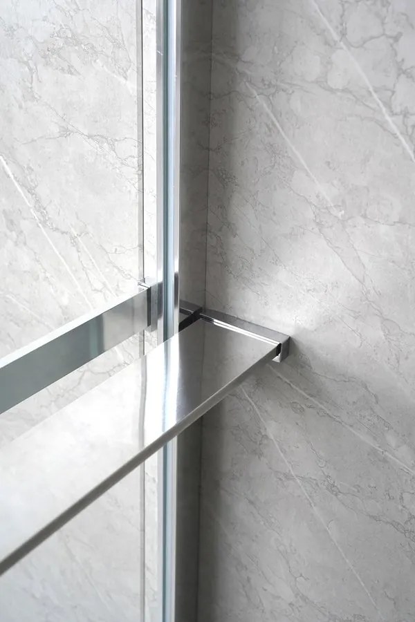 Sapho Shelf handdoekhouder en planchet voor douchewand chroom