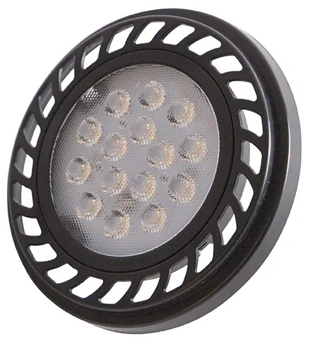 Set van 5 GU10 dimbare LED AR111 zwart 8W 600 lm 2700K