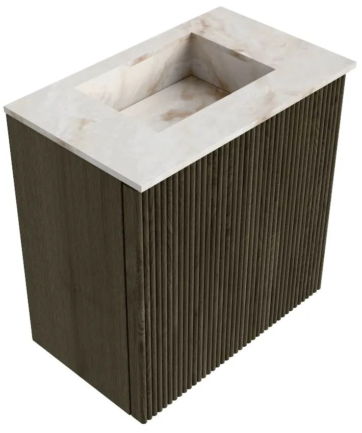 Mondiaz Joya DLux 40cm toiletmeubel shadow met wastafel faye midden zonder kraangat frappe