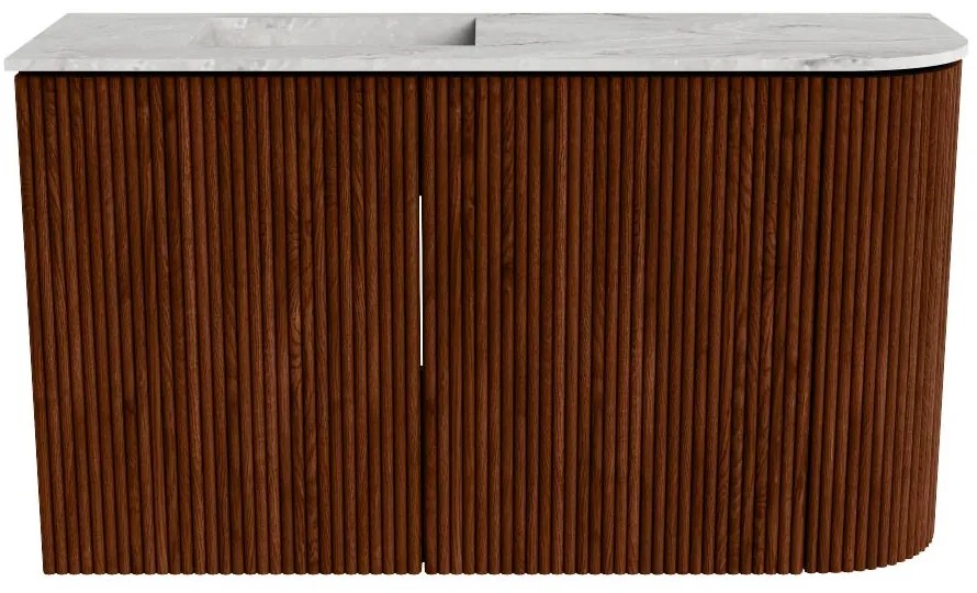 Mondiaz Joya DLux 70cm toiletmeubel ronding rechts ruby met wastafel faye links 1 kraangat glace
