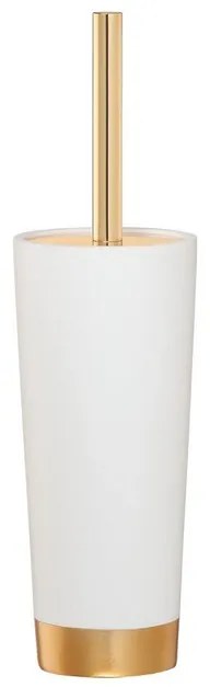 Sealskin Glossy Toiletborstel met houder Polyresin Goud/Wit 362320549