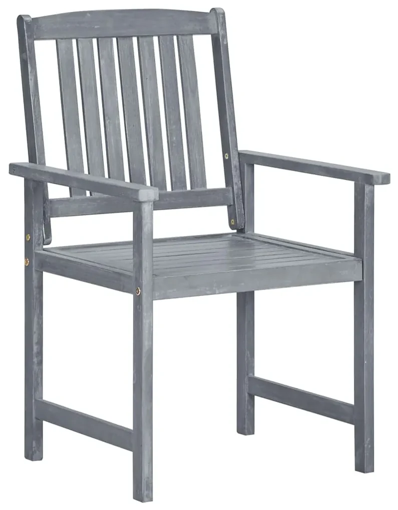 vidaXL Tuinstoelen 8 st massief acaciahout grijs
