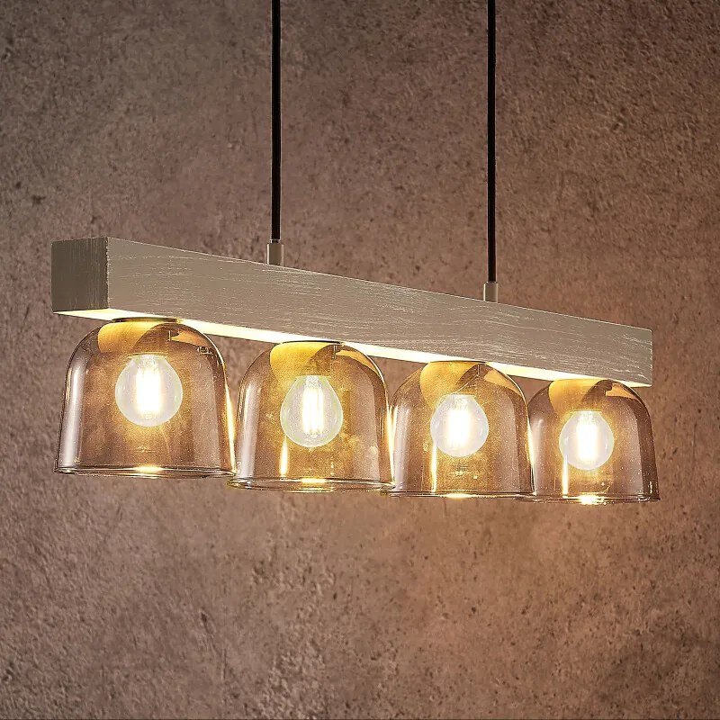Watan hanglamp met grijze glazen - lampen-24