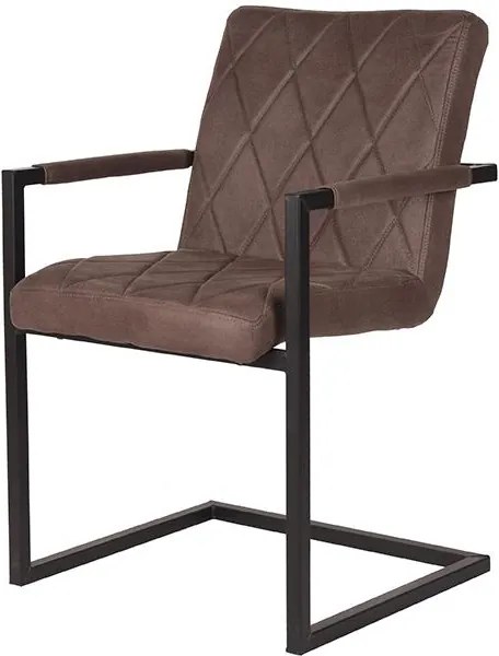 LABEL 51 | Eetkamerstoel Denmark breedte 55 cm x hoogte 85 cm x diepte 55 cm grijs eetkamerstoelen microfiber meubels stoelen & fauteuils