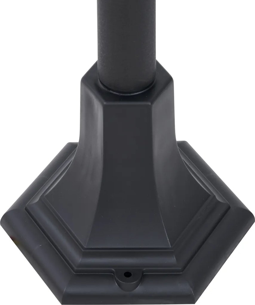 Klassieke buitenpaal zwart 122cm IP44 - New Haven Hammered