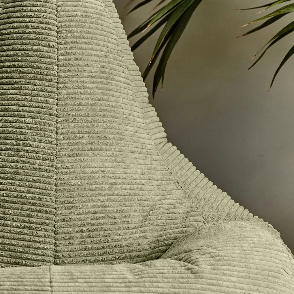 Cloudy Cord Zitzak Stoel - Olijf