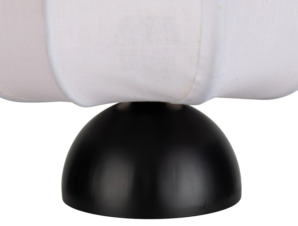 Stoffen Japandi tafellamp zwart met witte kap - NoriJapandi E27 Scandinavisch rond Binnenverlichting Lamp