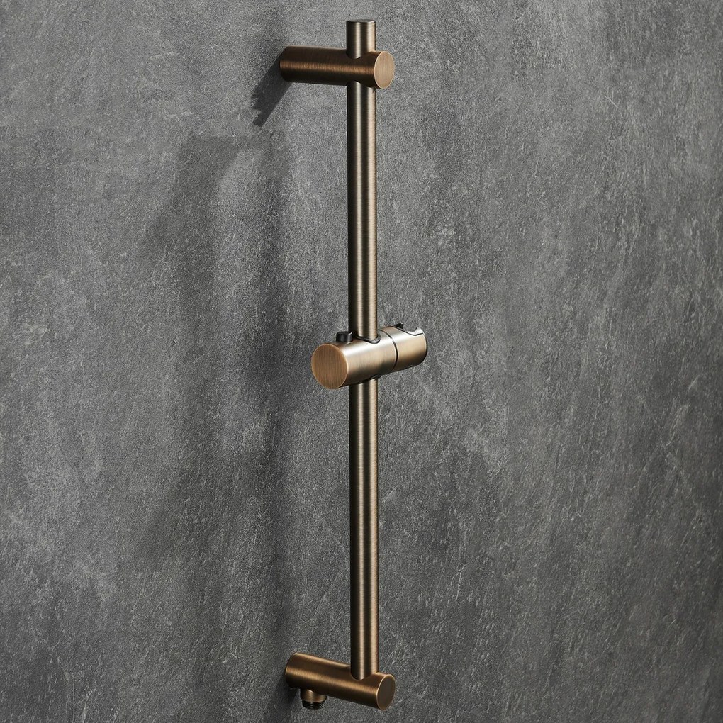 Saniclear Antique inbouw regendouche met 20cm hoofddouche, muurarm en glijstang verouderd messing