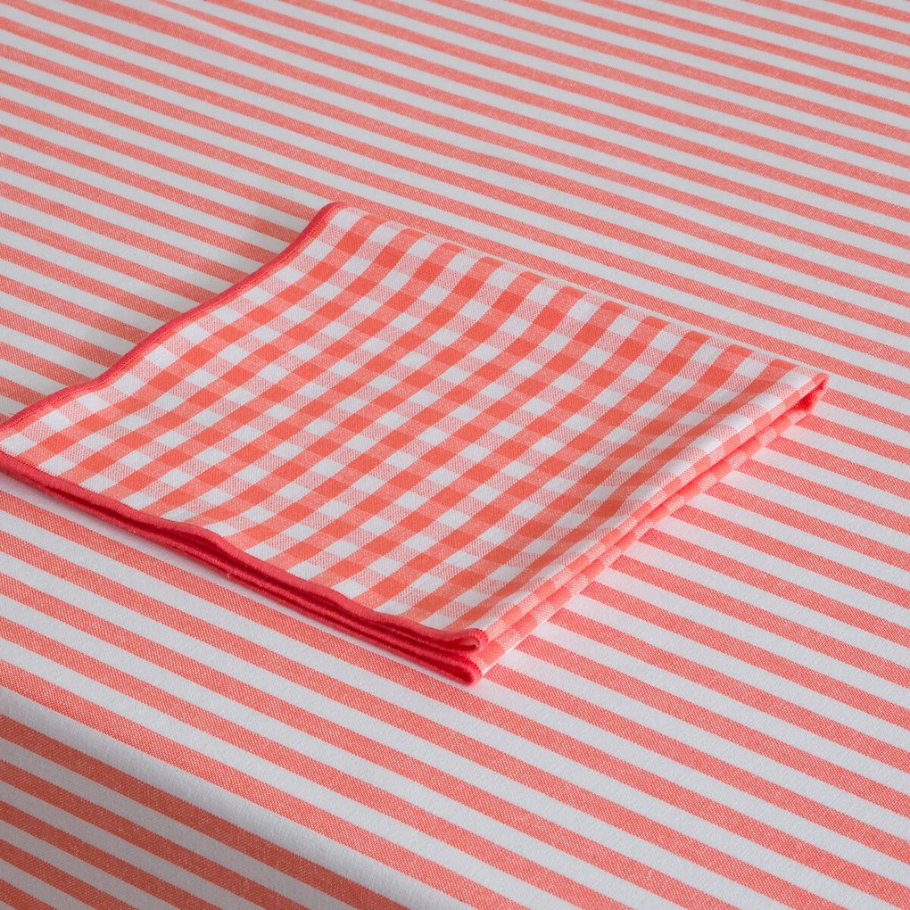 Gestreept tafelkleed geweven-geverfd, 30% gerecycled katoen, SOIZIC