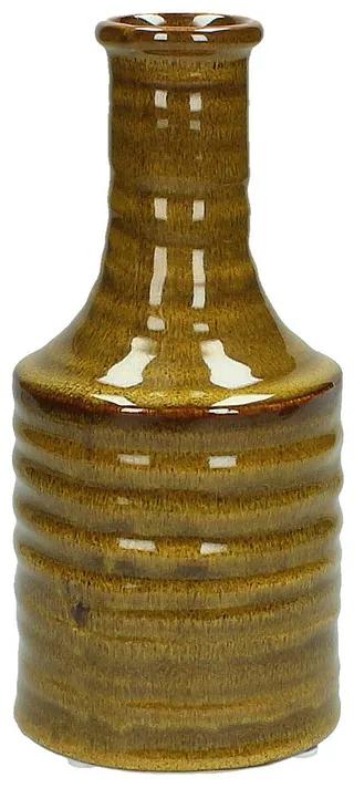 Vaas stoneware- bruin - 21 cm