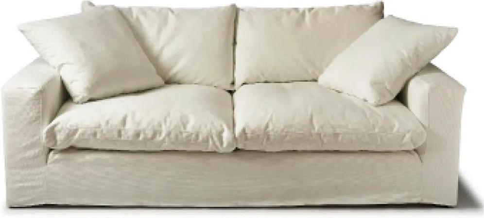 Rivièra Maison - Residenza Sofa 3,5 Seater, oxford weave, alaskan white - Kleur: wit