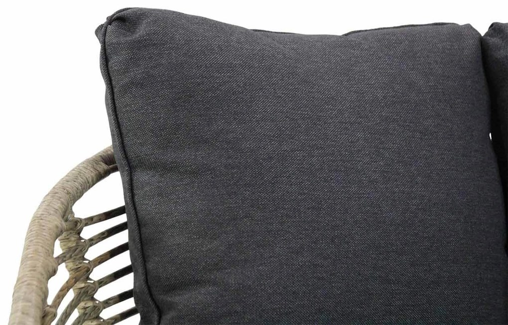 Hoek loungeset 4 personen Aluminium/wicker Taupe Coco Coco Leonardo