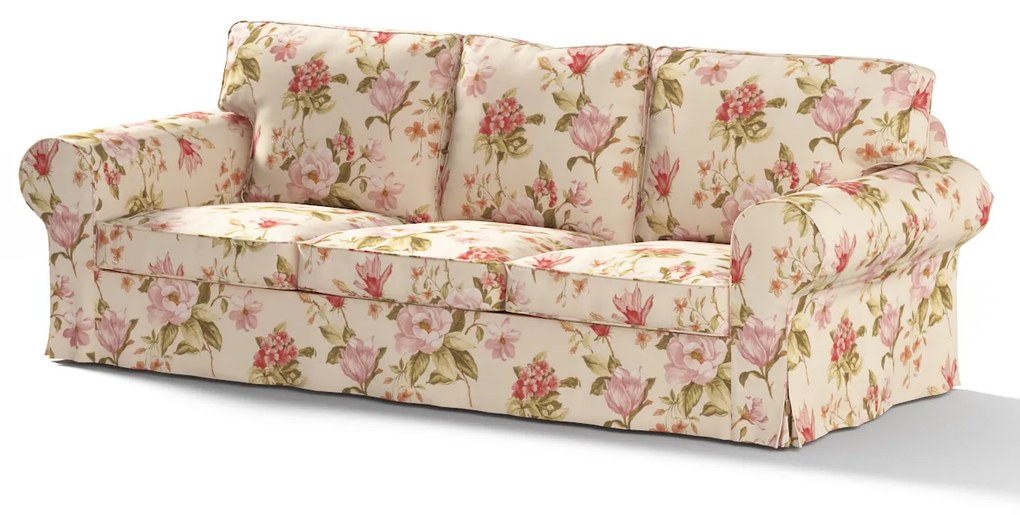 Dekoria Ektorp hoes 3-zits slaapbank nieuw model (2013), crème-roze