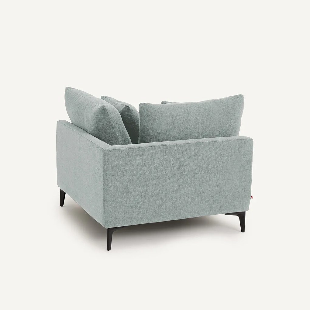 Hoekbank van gevlochten polyester, MODERNISTE, ontwerp Emmanuel Gallina