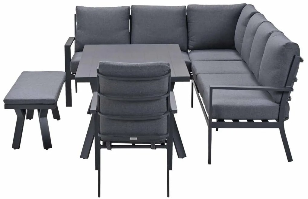 Garden Impressions Senja lounge dining set 5-delig links incl. stoel - mystic grijs