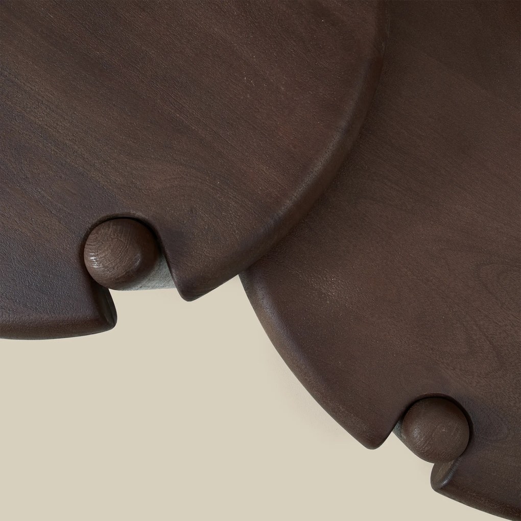 Ronde Design Salontafel Hout 80 Cm - 80 X 80cm.