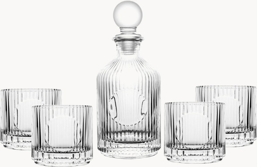 Whiskyglazen Harlon met karaf, 5-delig
