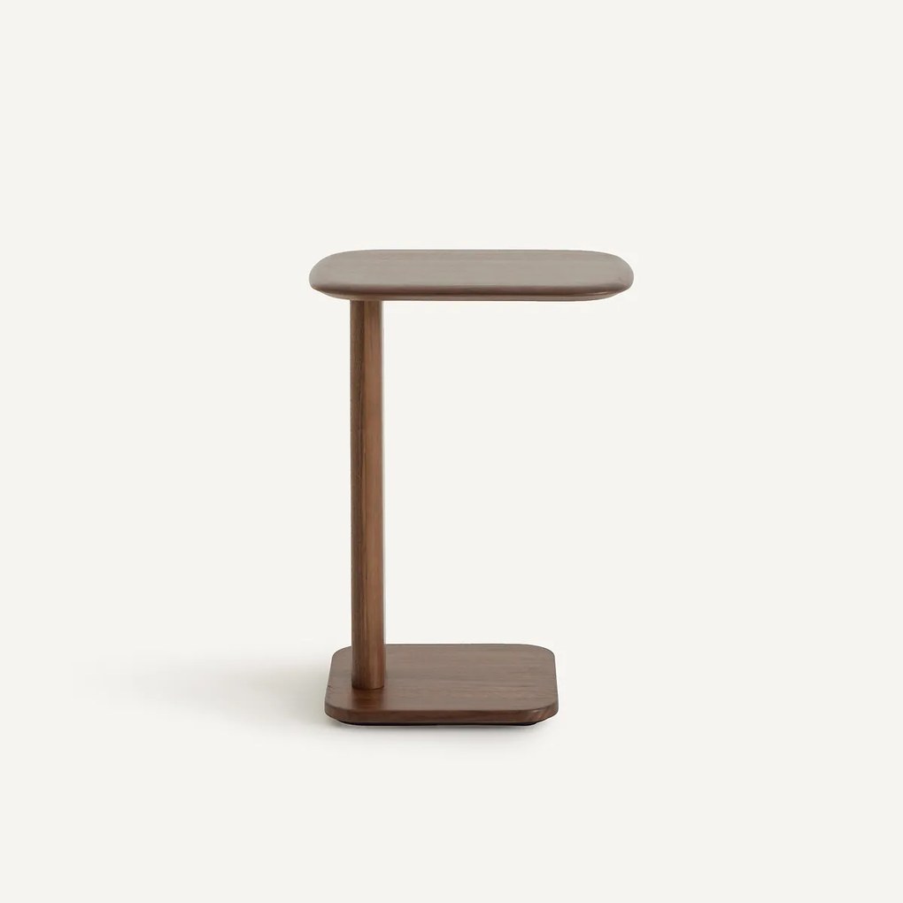 Bijzettafel van massief notenhout, ontwerp Emmanuel Gallina, MONCEAU