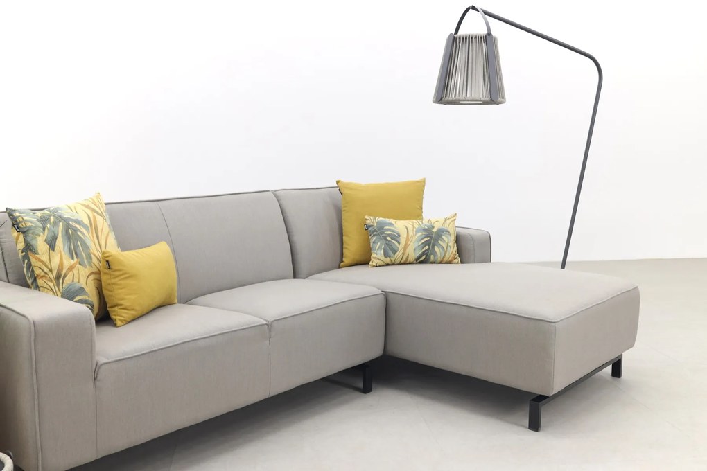 Boavista Sunbrella loungebank chaise longue - Nature Grey - 2-delig - links