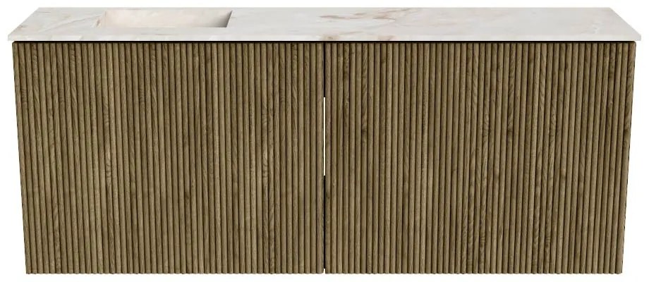 Mondiaz Joya DLux 100cm toiletmeubel dusk met wastafel faye links 1 kraangat frappe