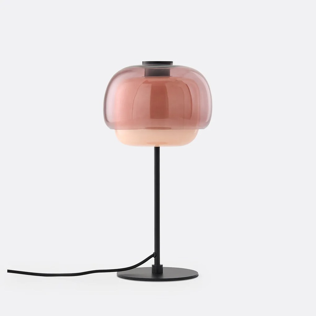 Tafellamp in gekleurd glas, Kinoko