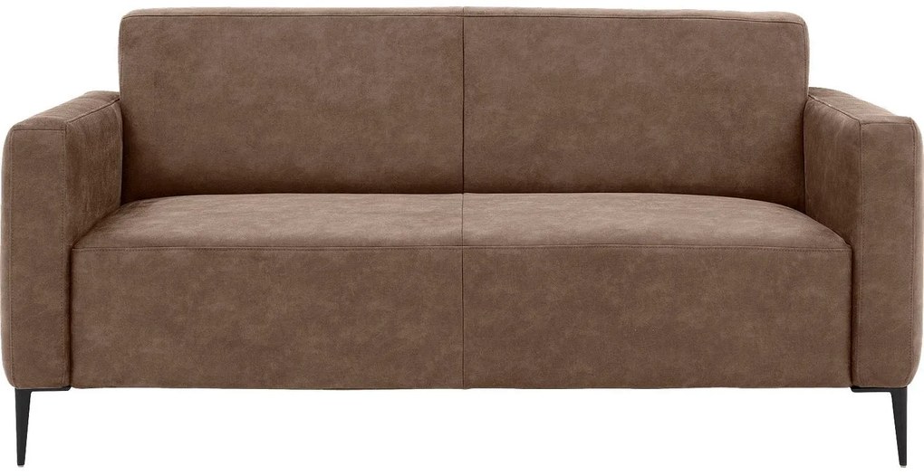 Goossens Key West bruin, micro leer, 2,5-zits, modern design